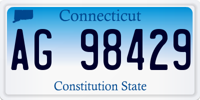 CT license plate AG98429
