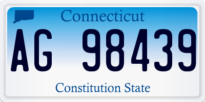 CT license plate AG98439