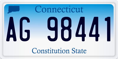 CT license plate AG98441