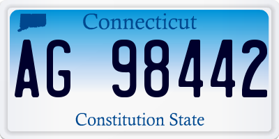 CT license plate AG98442