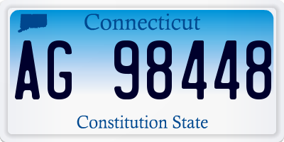 CT license plate AG98448