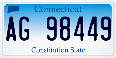 CT license plate AG98449