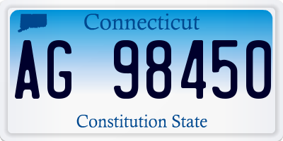 CT license plate AG98450