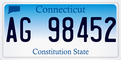 CT license plate AG98452