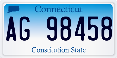 CT license plate AG98458