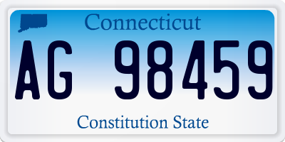 CT license plate AG98459