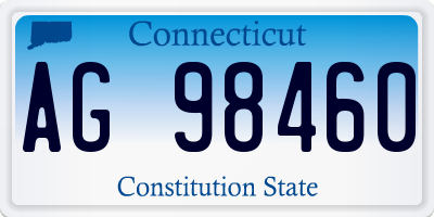 CT license plate AG98460