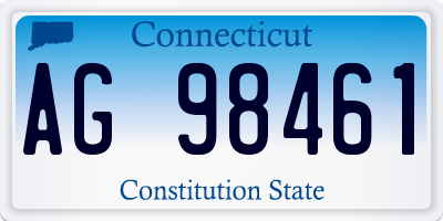 CT license plate AG98461