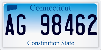 CT license plate AG98462