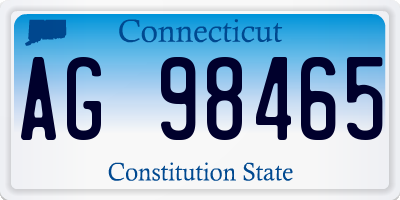 CT license plate AG98465