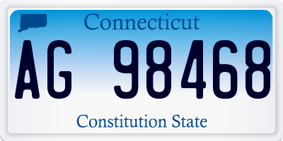 CT license plate AG98468