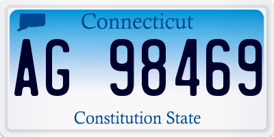CT license plate AG98469