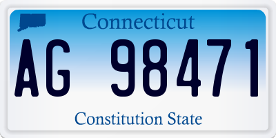 CT license plate AG98471