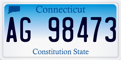 CT license plate AG98473