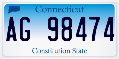 CT license plate AG98474