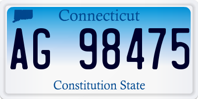 CT license plate AG98475