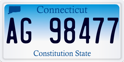 CT license plate AG98477