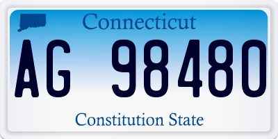 CT license plate AG98480