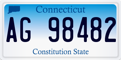 CT license plate AG98482