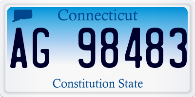 CT license plate AG98483