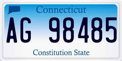 CT license plate AG98485