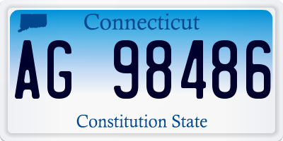 CT license plate AG98486