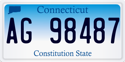 CT license plate AG98487