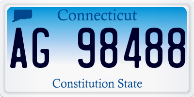 CT license plate AG98488