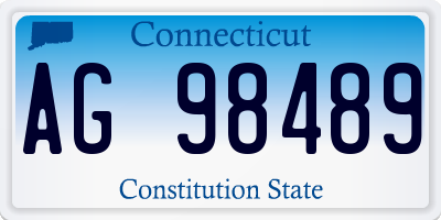 CT license plate AG98489