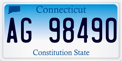 CT license plate AG98490