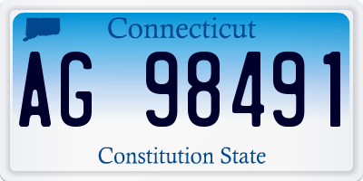 CT license plate AG98491