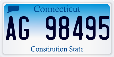 CT license plate AG98495