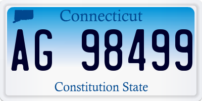 CT license plate AG98499