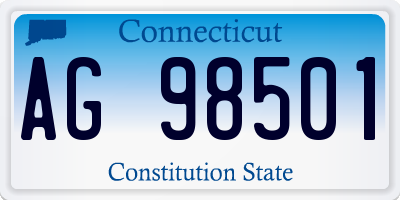 CT license plate AG98501