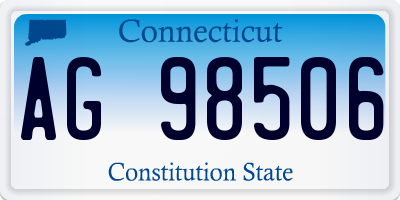 CT license plate AG98506