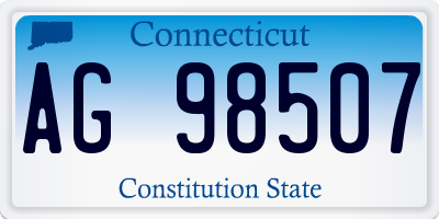 CT license plate AG98507