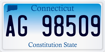 CT license plate AG98509