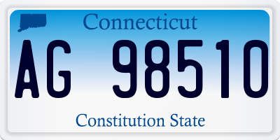 CT license plate AG98510