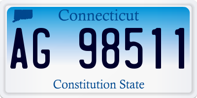 CT license plate AG98511