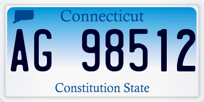CT license plate AG98512