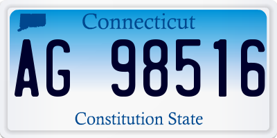 CT license plate AG98516