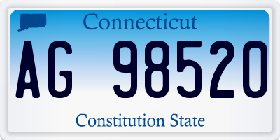CT license plate AG98520