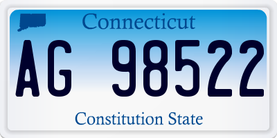CT license plate AG98522