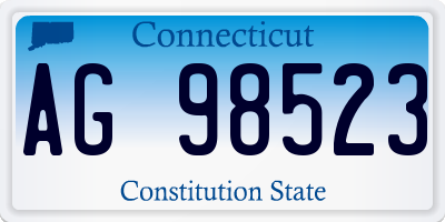 CT license plate AG98523