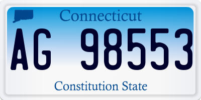 CT license plate AG98553