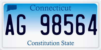 CT license plate AG98564