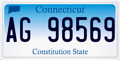 CT license plate AG98569