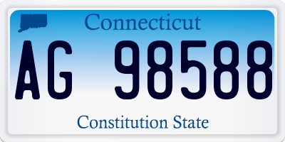 CT license plate AG98588