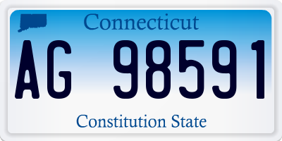 CT license plate AG98591