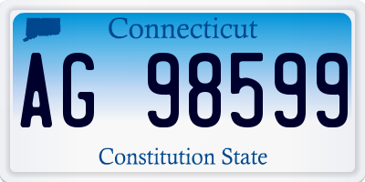 CT license plate AG98599